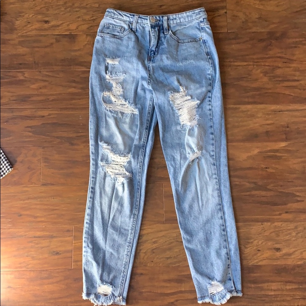 Ripped mom jeans